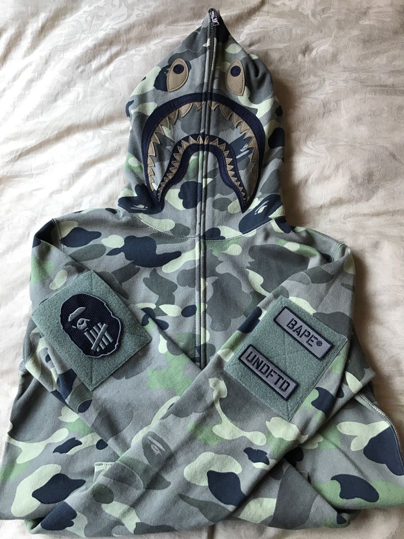 bape undefeated camo hoodie