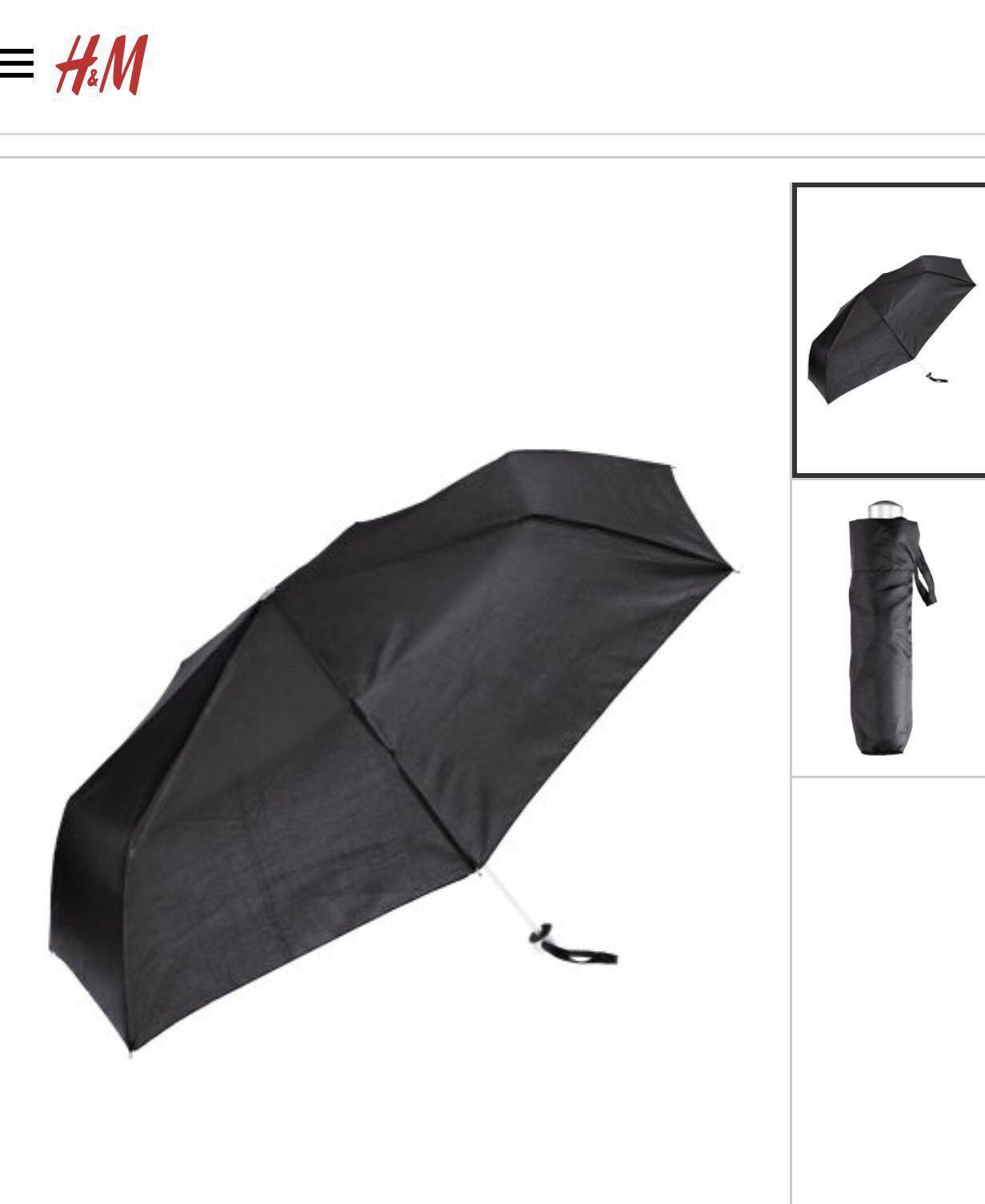 Black H M Umbrella July50