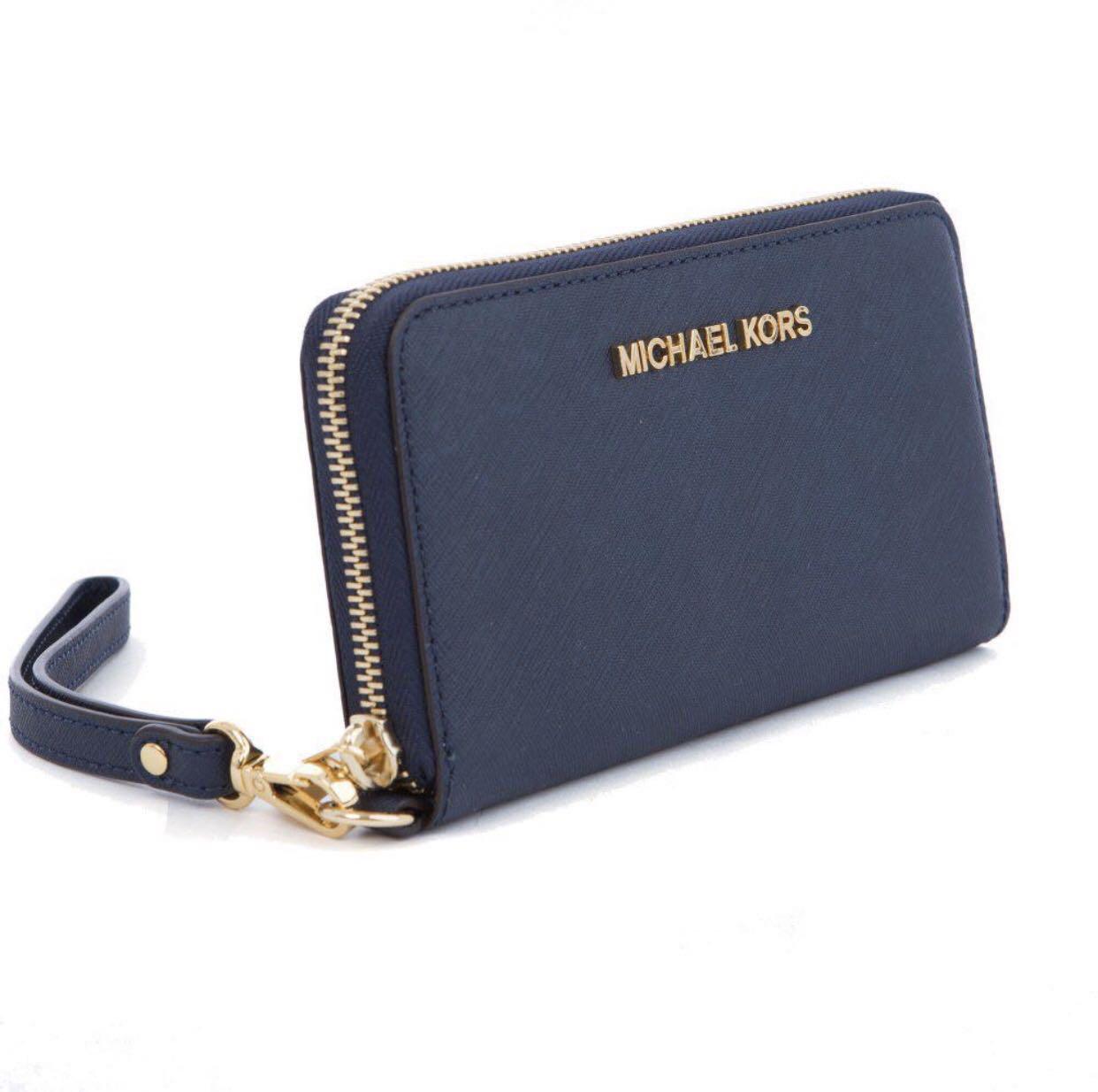 michael kors wallet navy blue