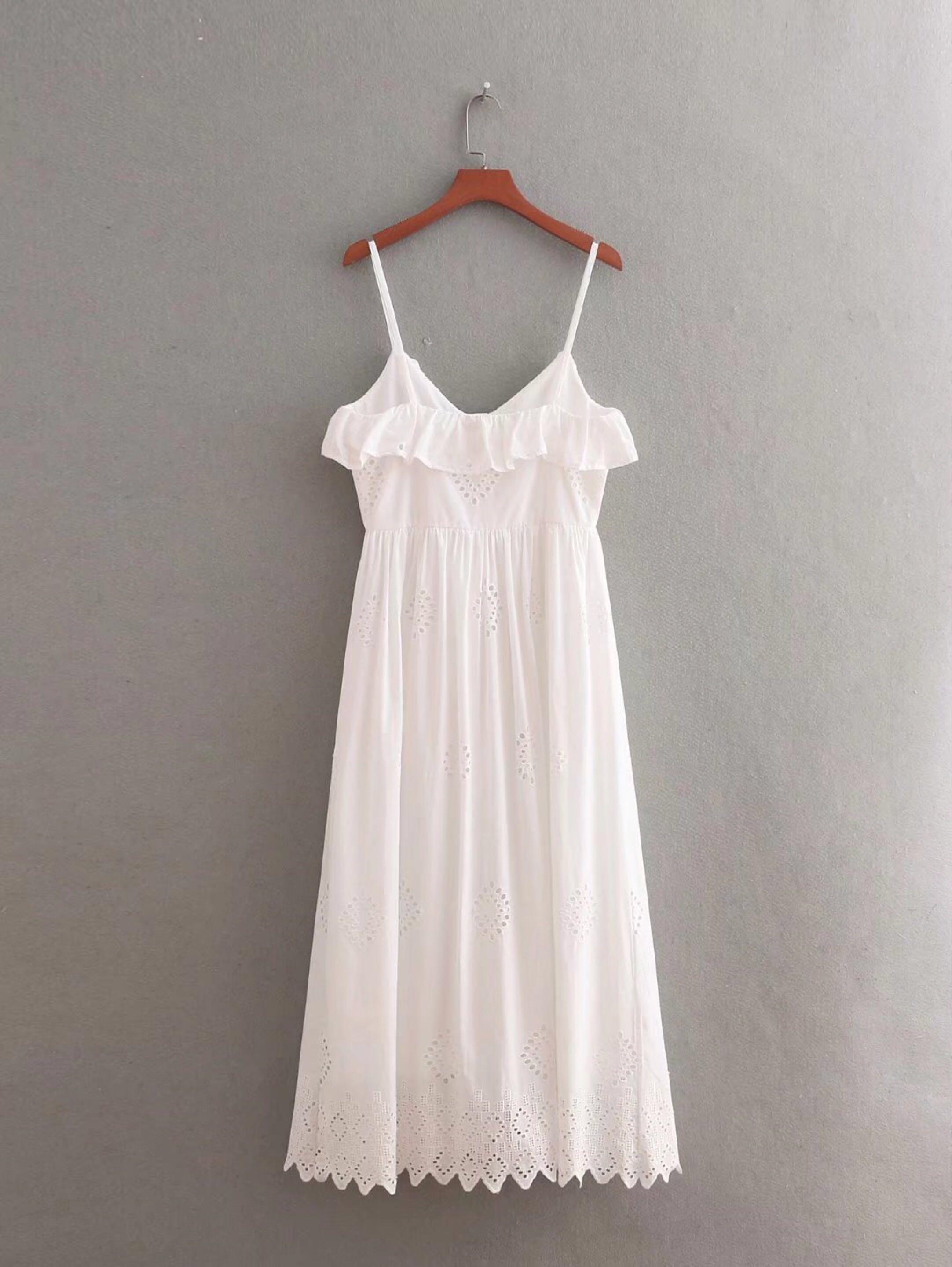 white cotton dress zara