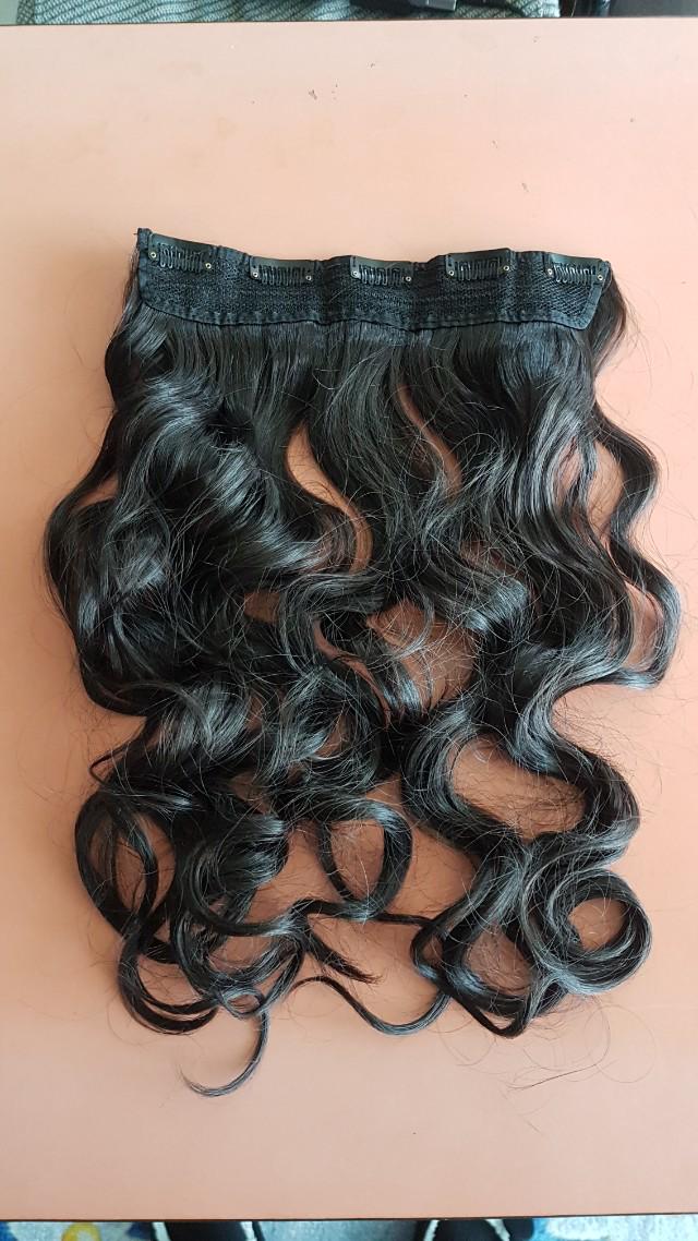 Brown Wavy Hair Extensions Clip On Health Beauty Hair Care