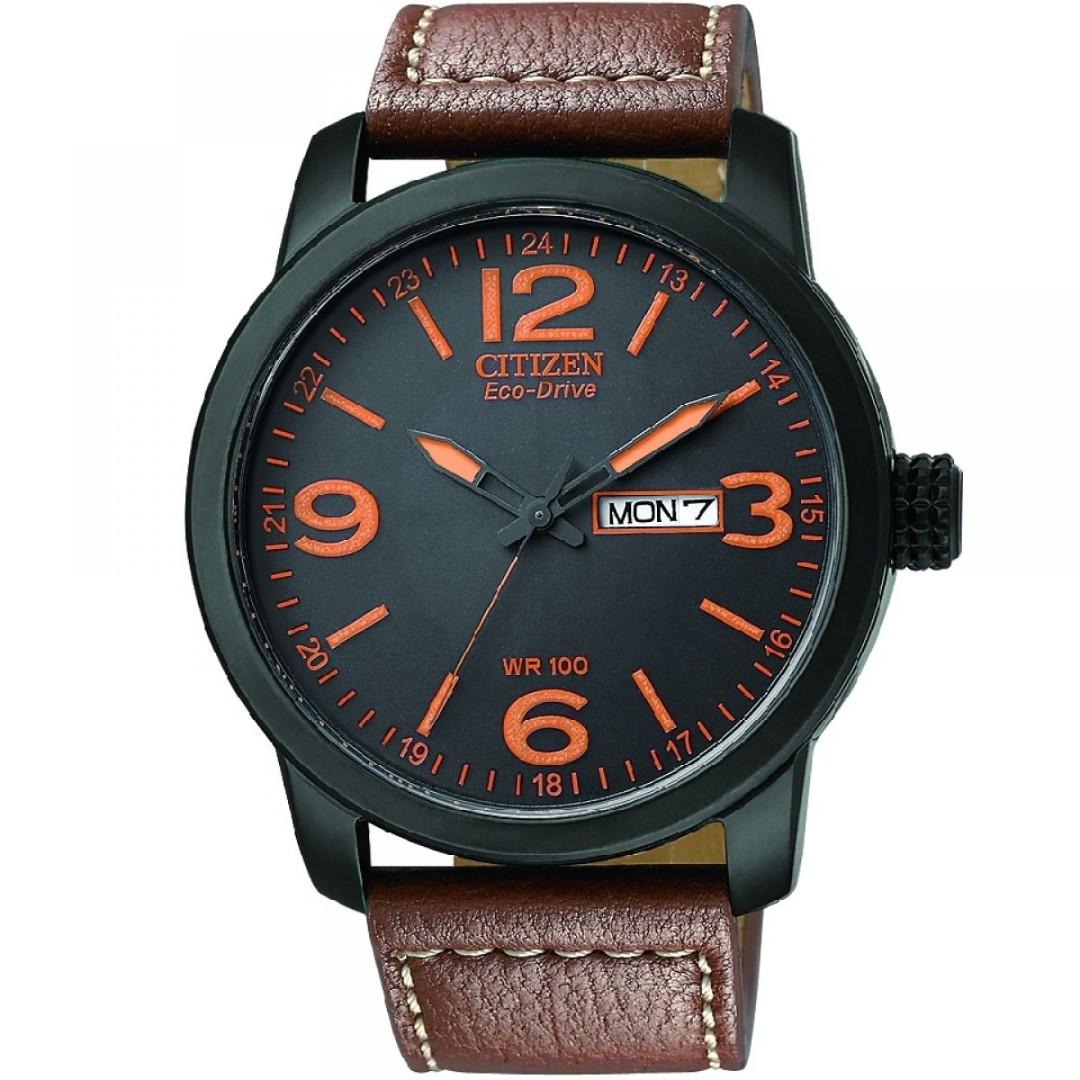 Citizen black and orange watch sale