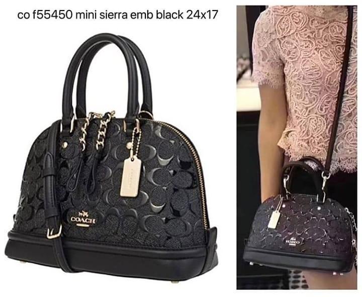 Coach mini store sierra embossed black