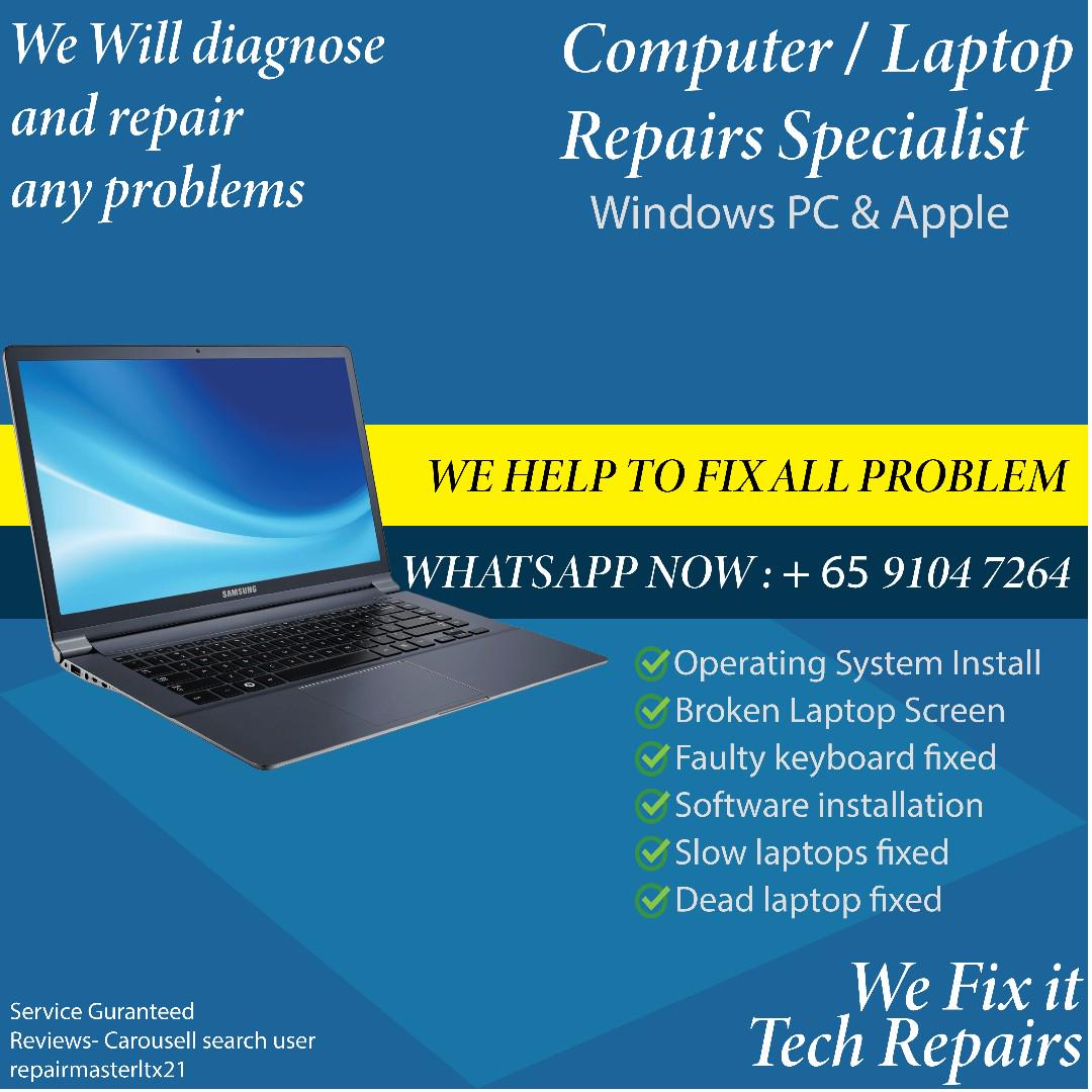 Computer Laptop Pc It Repair Support For Window Mac Lifestyle