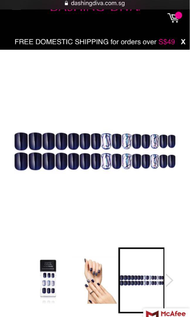 Dashing Diva Navy Prism Manicure Nails Health Beauty Hand Foot Care On Carousell