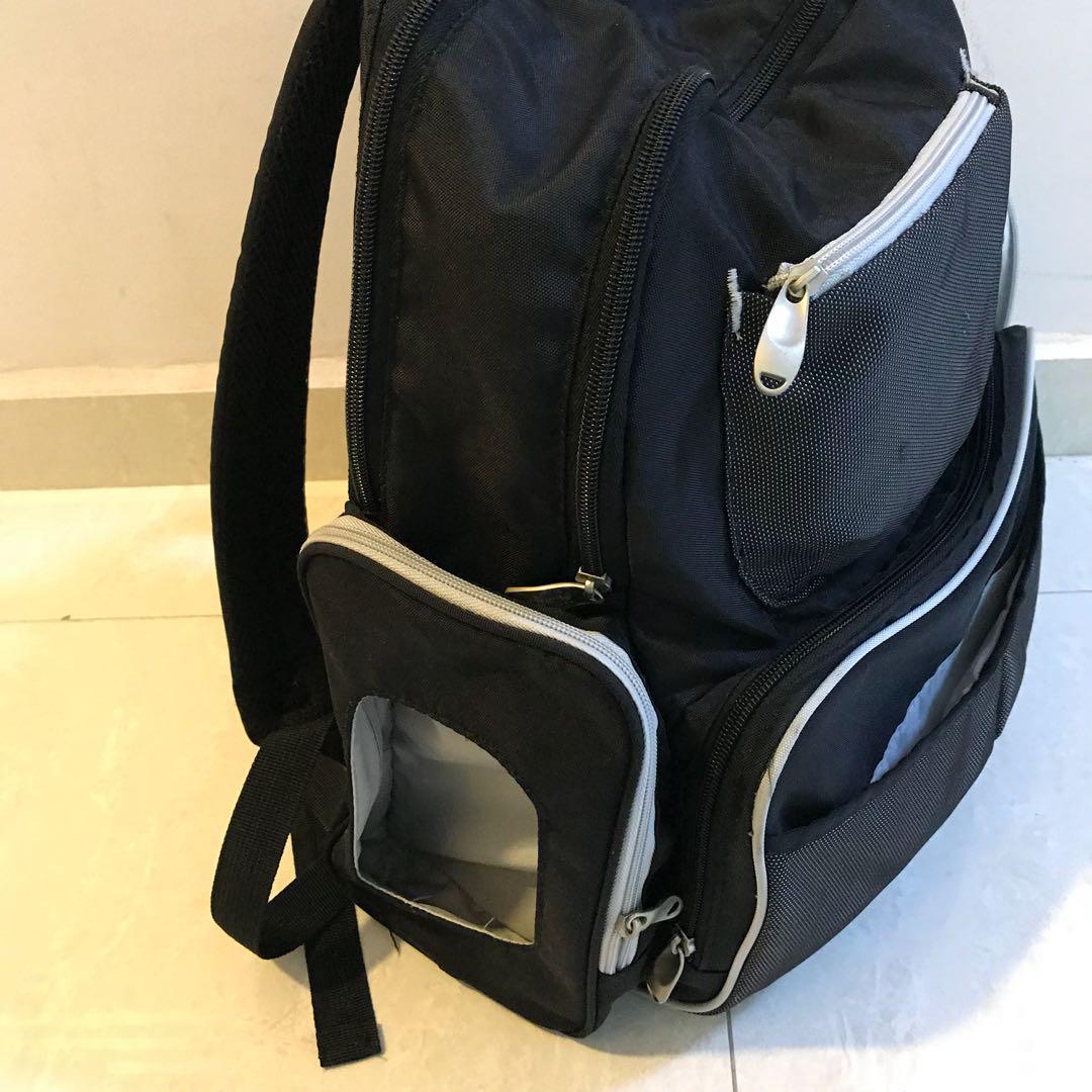Graco Gotham Smart Organizer System Baby Diaper Bag Backpack Large Roomy Bag with Wipeable Changing Pad Black and Grey Babies Kids Going Out Diaper Bags Wetbags on Carousell
