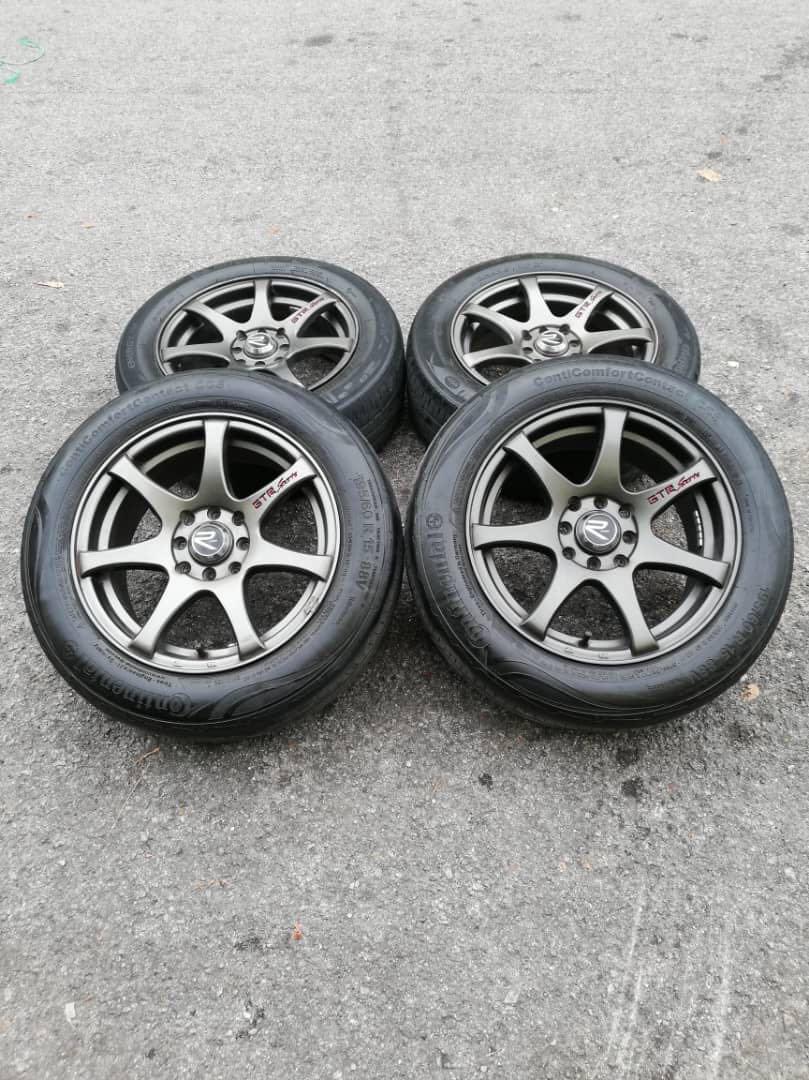 Gtr sport 15 inch sports rim proton iriz tyre 70. *morah morah je*, Auto Accessories on Carousell