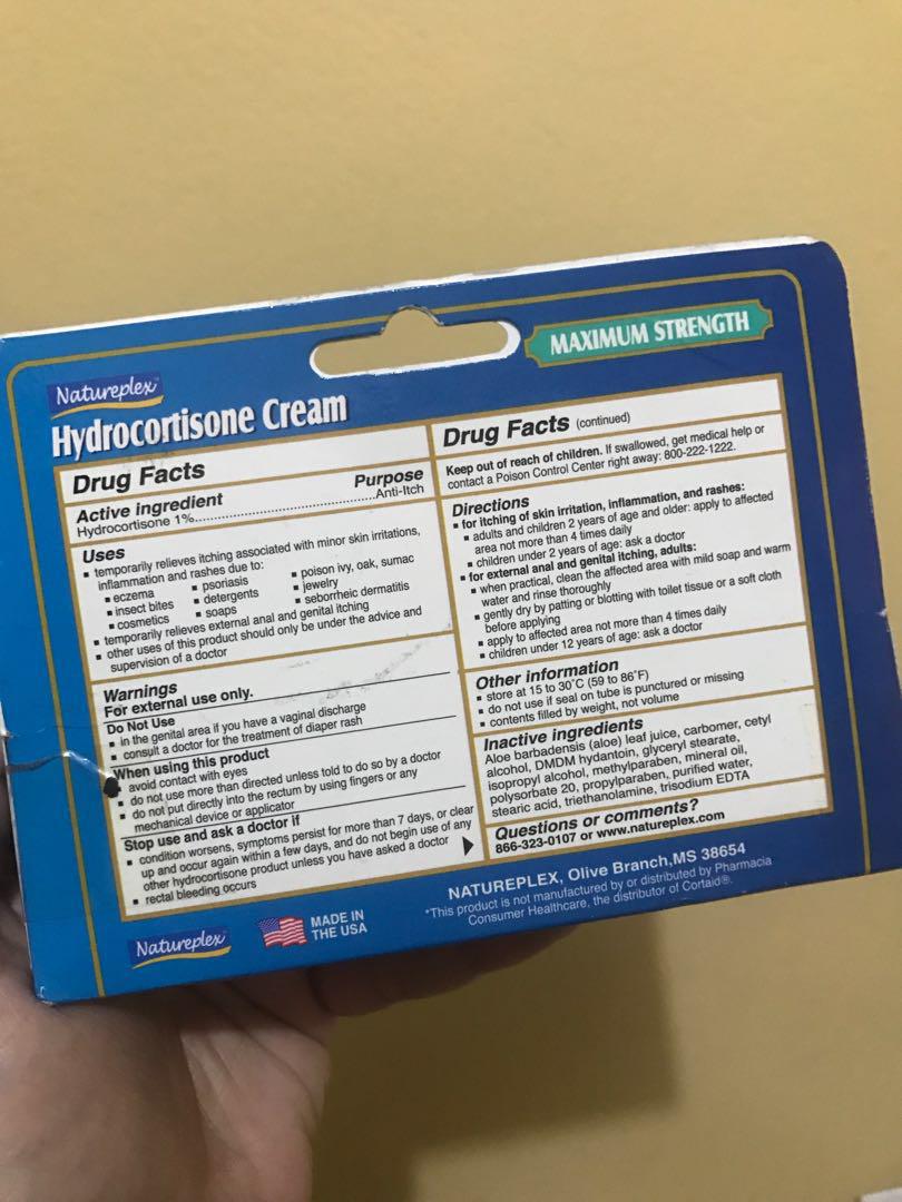 Hydrocortisone cream maximum strength 28g (Category: Face Care) located in Quezon City. Submitted by lovingsh0pping (Listing ID 177607167, Image 2). Description: Never been used.