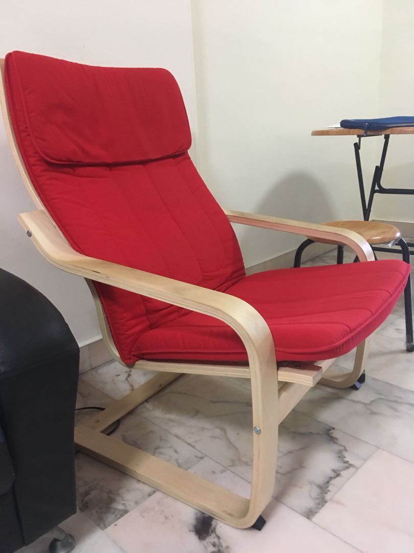 IKEA Poang chair. Red. One year old Furniture Home Living