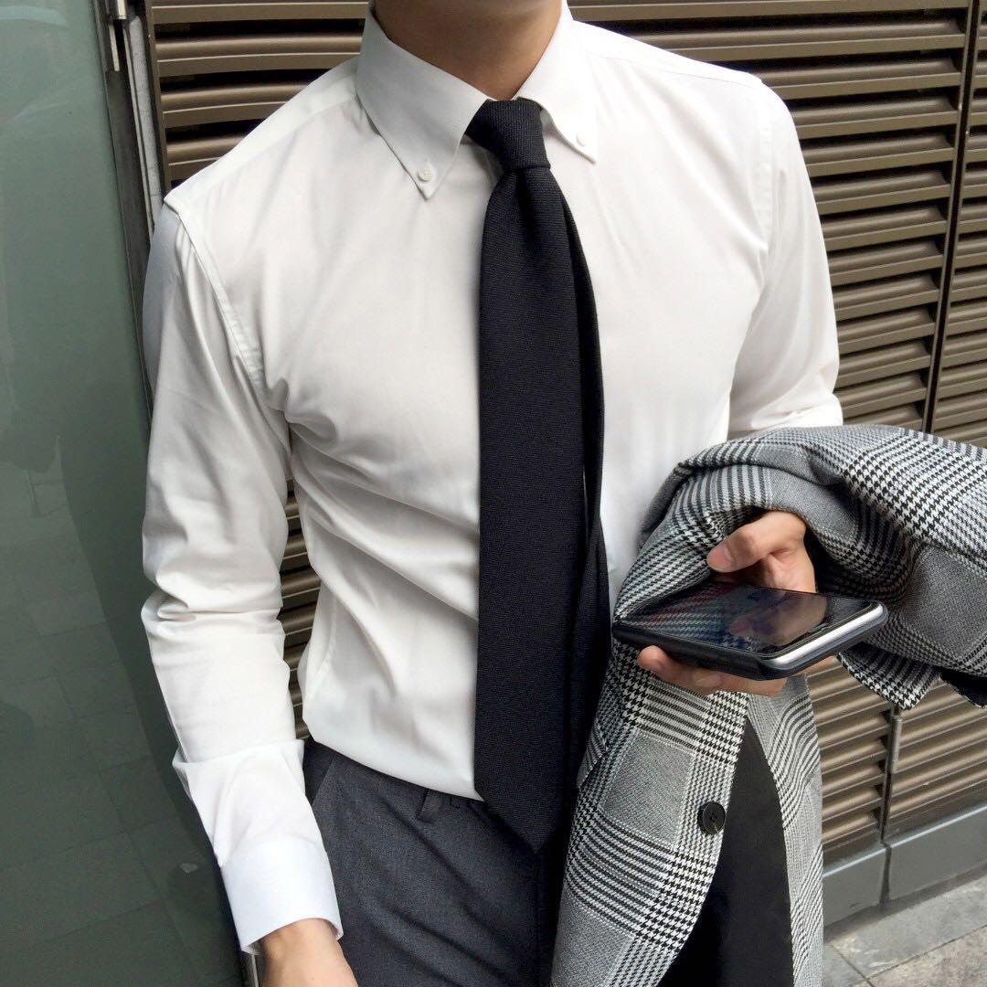 Korean Style Slim Fit Men Long Sleeve Formal Shirt Men S Fashion Clothes Tops On Carousell Korean trend fashion, novelty clothes for men. korean style slim fit men long sleeve