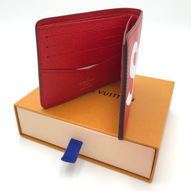 Louis Vuitton x Supreme Slender Red Epi Wallet NEW