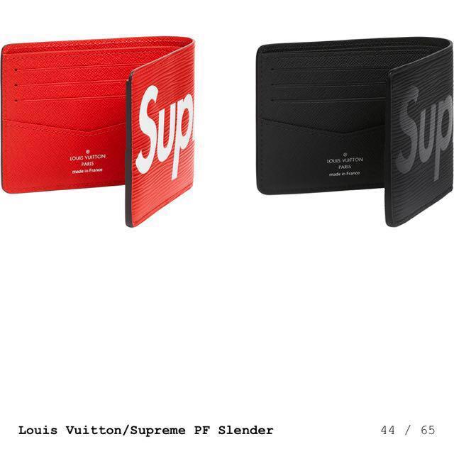 LOUIS VUITTON LV X SUPREME SLENDER WALLET 'EPI RED', Men's Fashion