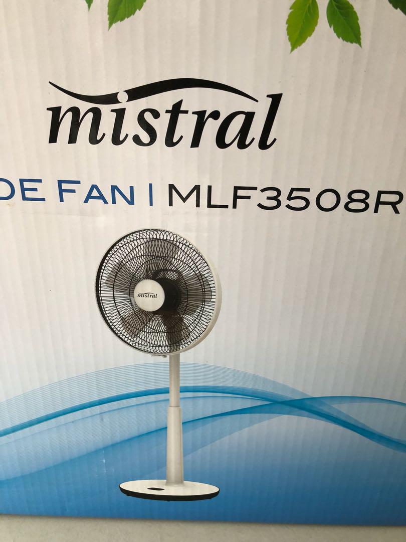 MISTRAL MLF3508R 14IN SLIDE FAN W/REMOTE (45W), Furniture u0026 Home Living,  Lighting u0026 Fans, Fans on Carousell