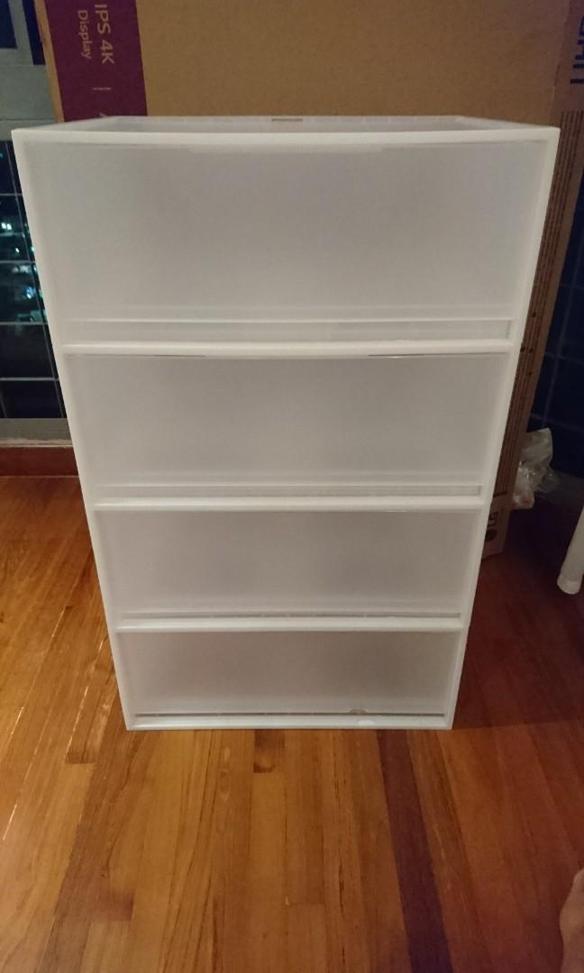 Muji PP Storage Case Drawer 4 row, Furniture & Home Living, Home
