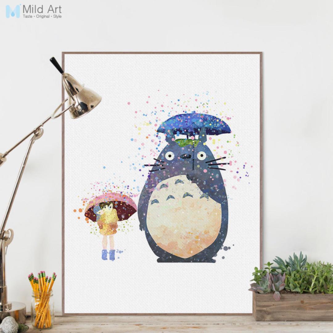 Po Totoro Canvas Wall Art Furniture Home Decor Others On Carousell