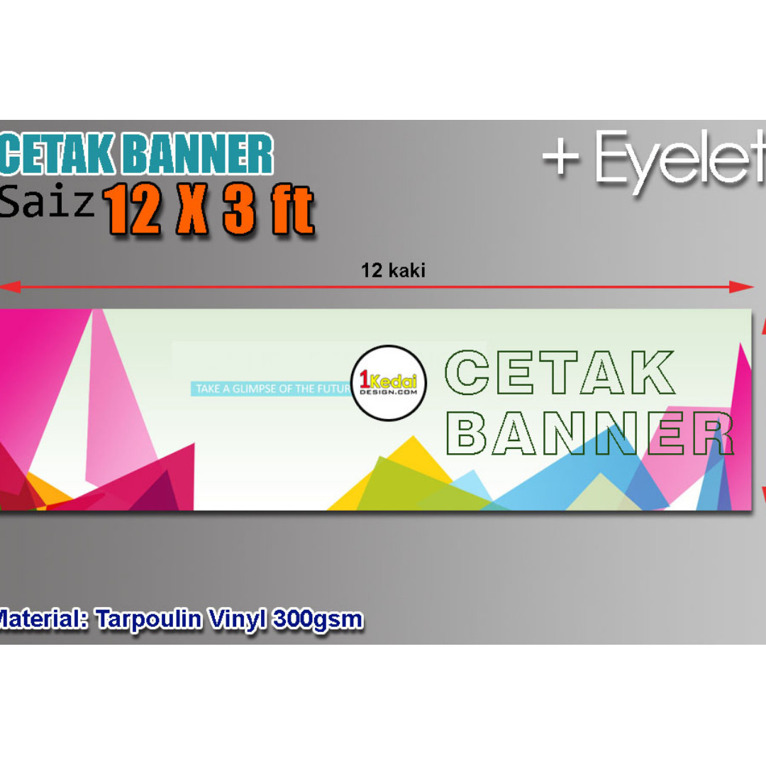 Print Banner Pvc Saiz 12 X 3 Kaki Books Stationery Stationery On Carousell