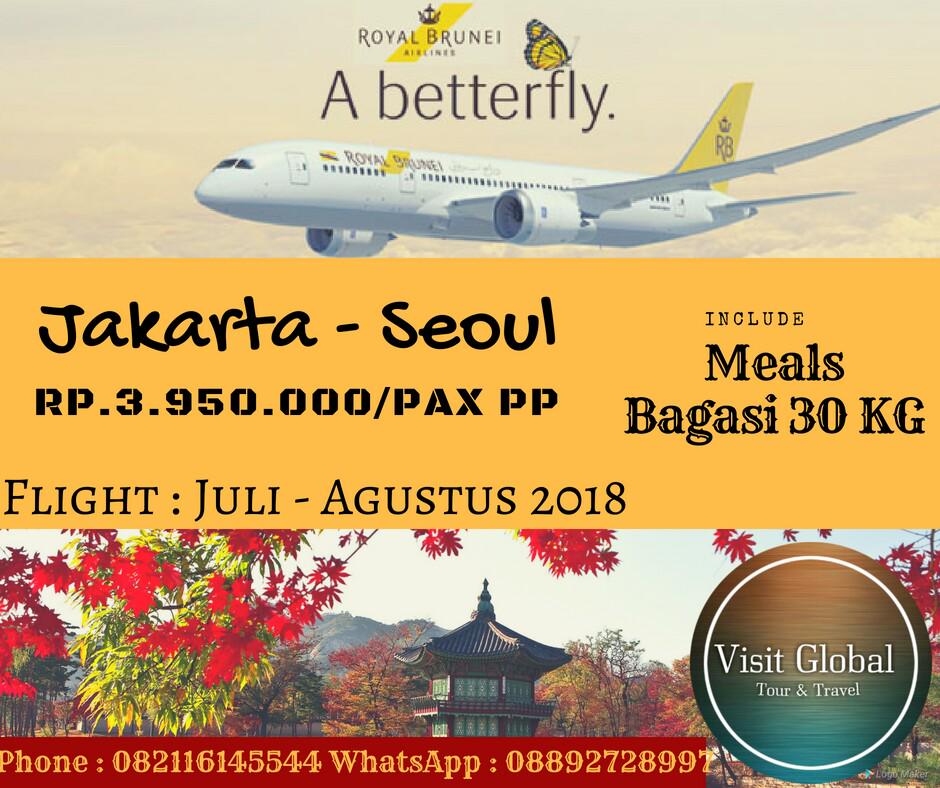 Promo Tiket Pesawat Jakarta Seoul By Royal Brunei Tiket Voucher Tiket Acara Di Carousell
