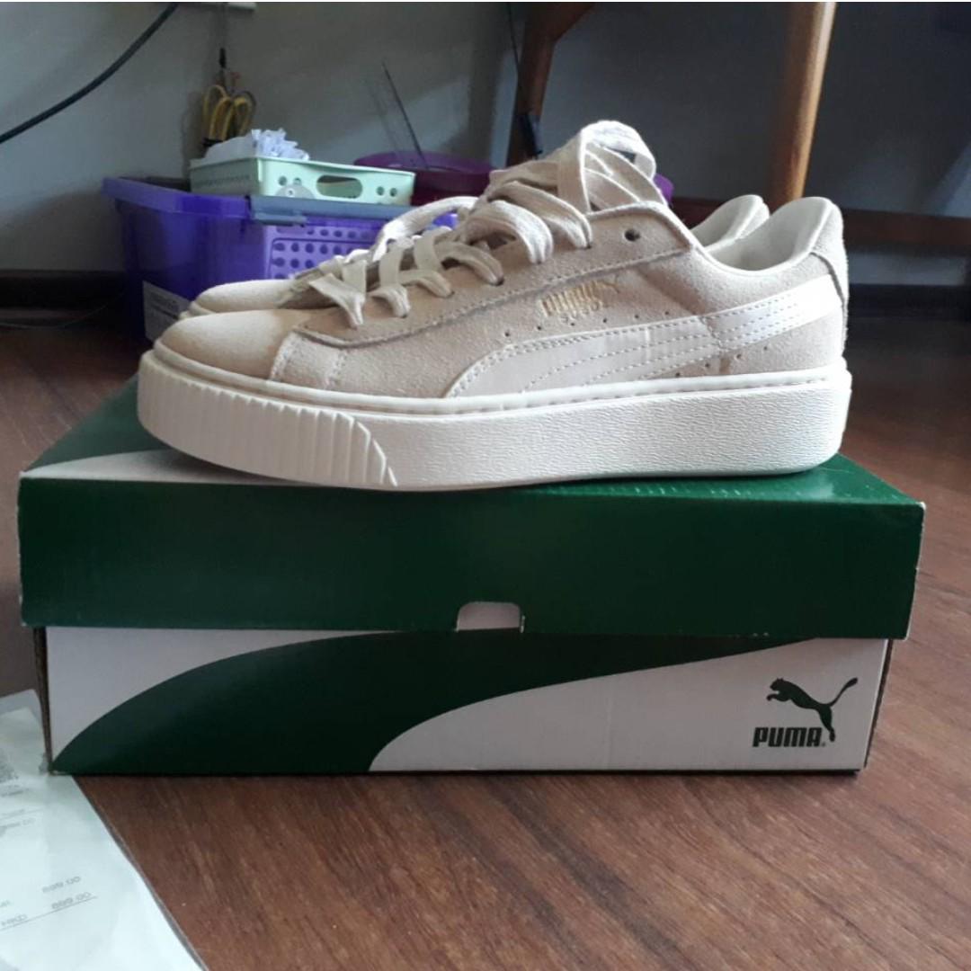 Puma suede platform mono satin pink tint new arrivals