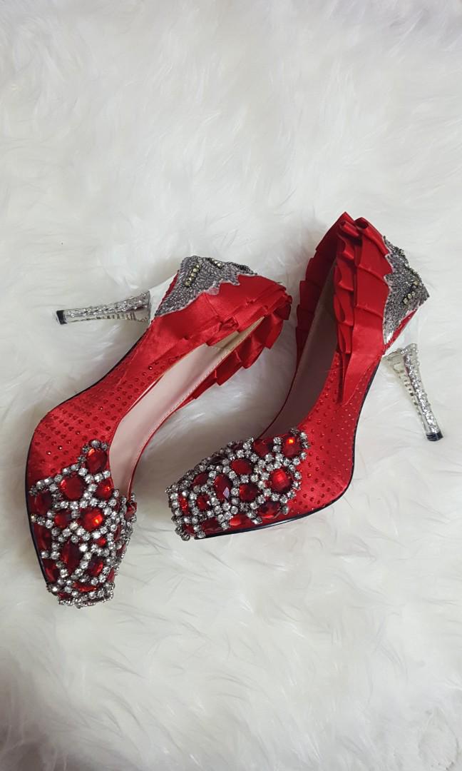 Red sale diamond heels
