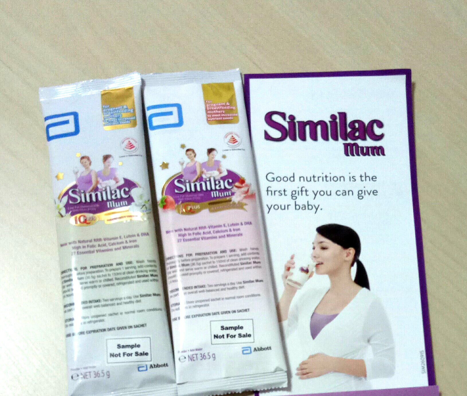 Similac Mum Milk Powder Set Vanilla Strawberry Yogurt 36.5g Sachet 2 Packs Maternal Milk