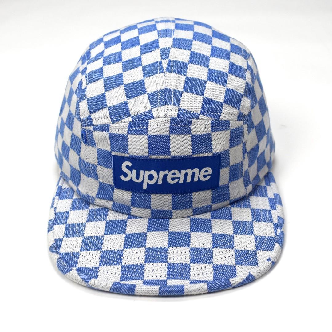 checkered supreme hat