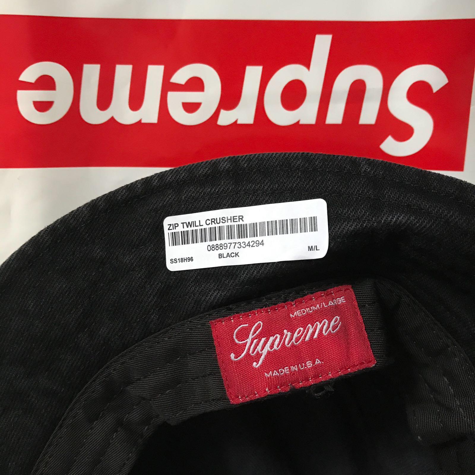Supreme Zip Twill Crusher Black Men s Fashion Watches
