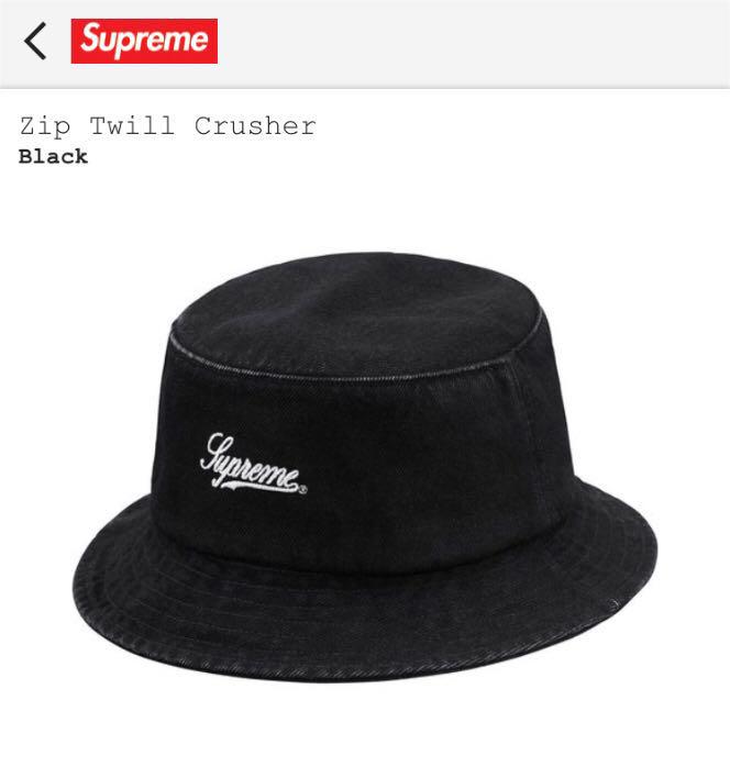 Supreme Zip Twill Crusher Black Men s Fashion Watches