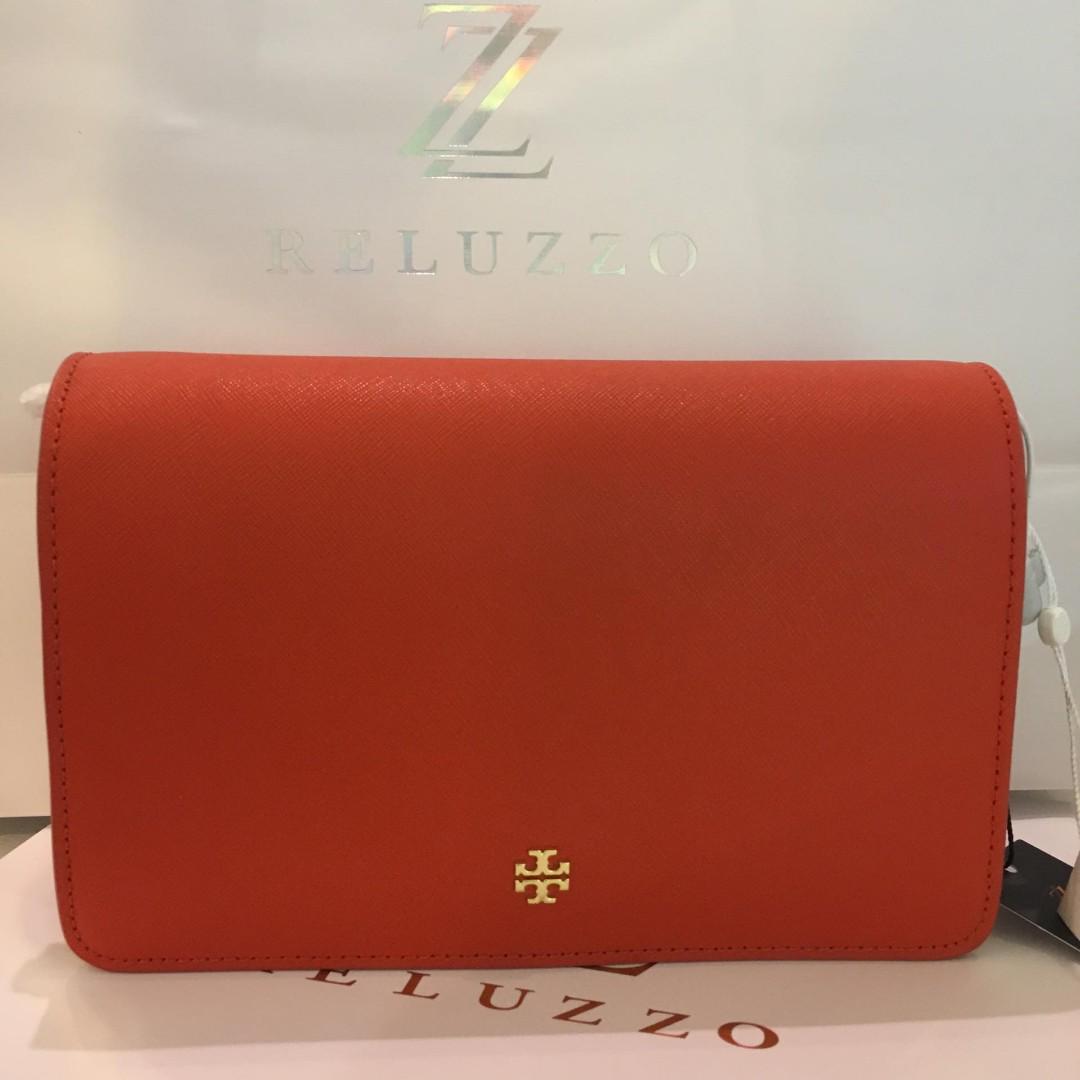 Orange tory burch crossbody bag clearance