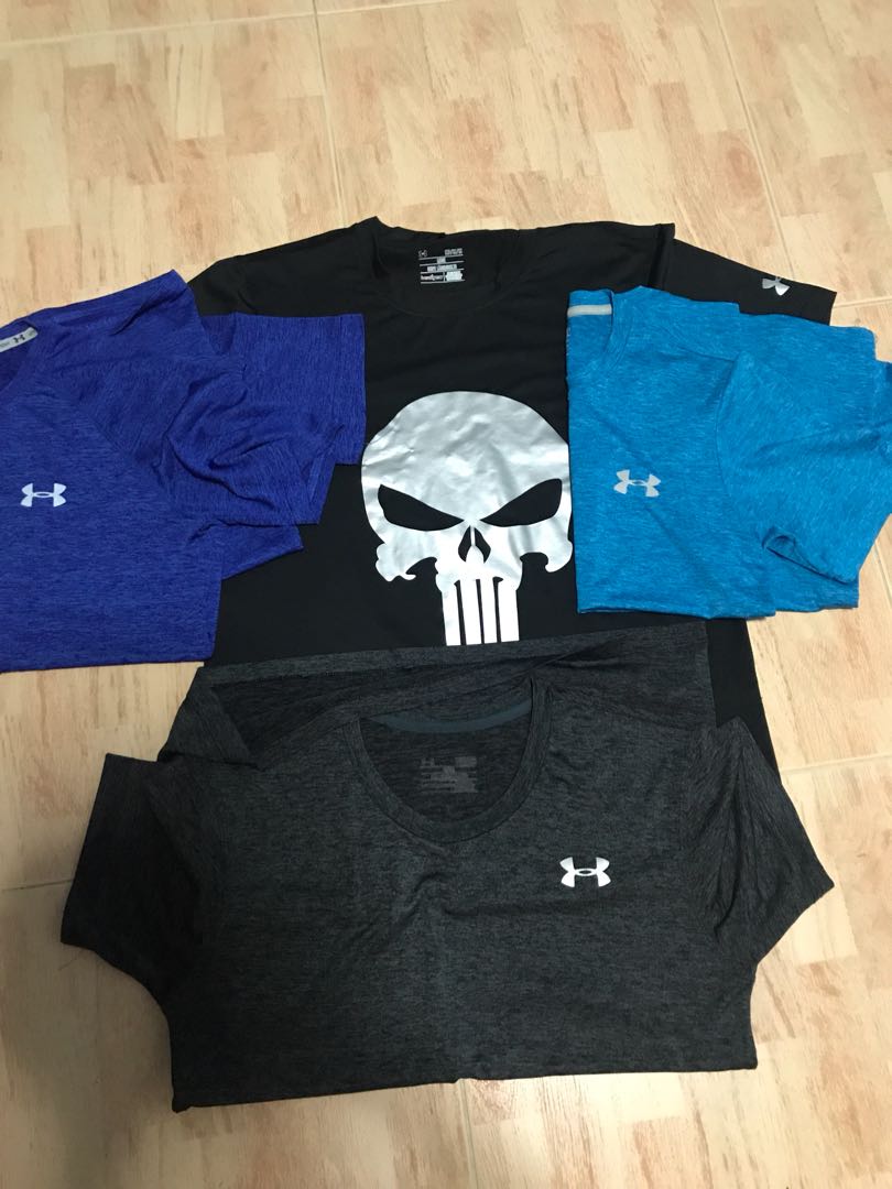 light blue under armour shirt