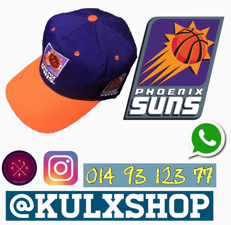 Bonnet Vintage Phoenix Suns Années 90 - Tricot Acrylique Orange Et Violet - Taille Unique