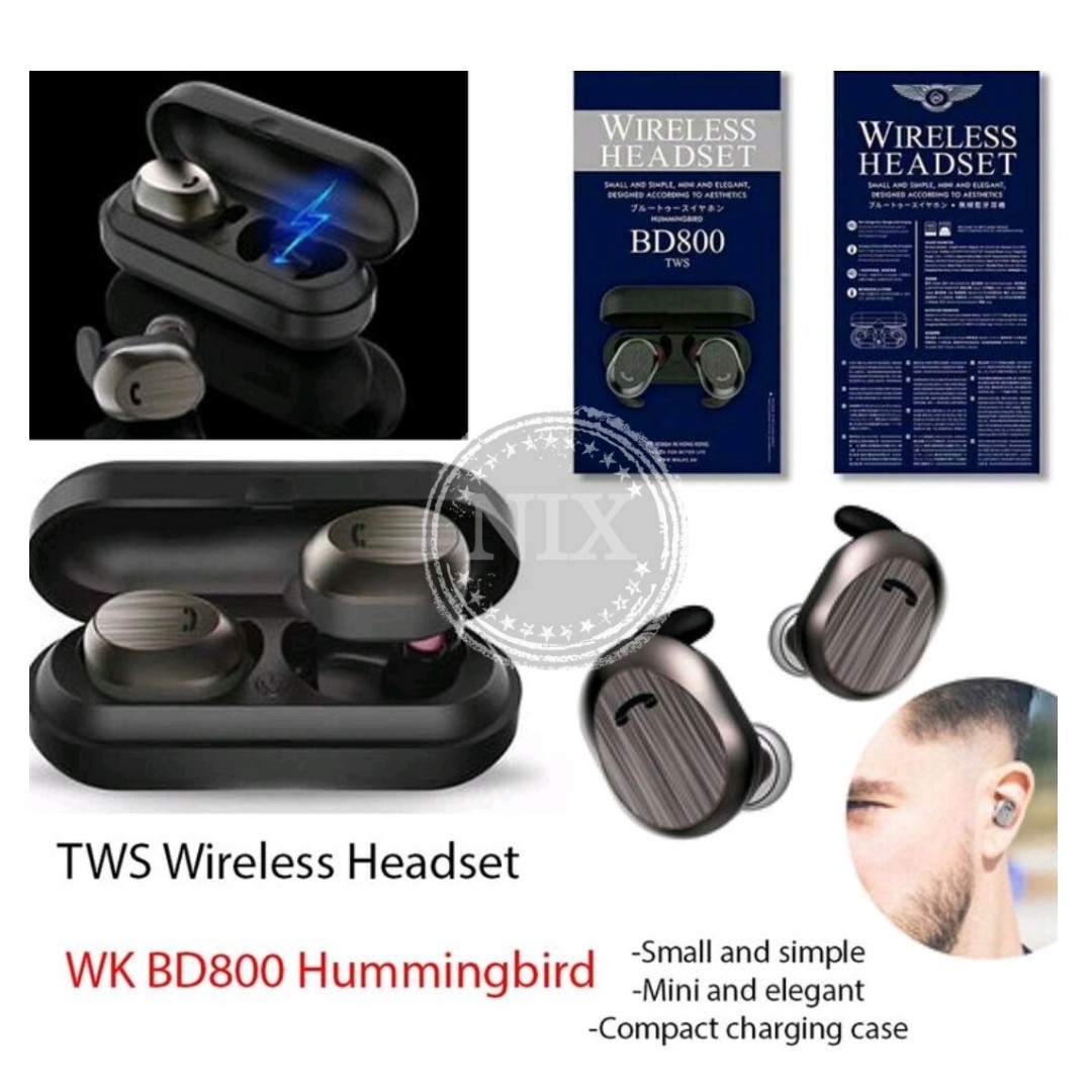 Temmen Baars geboren WK BD800 Hummingbird Mini True wireless TWS Bluetooth Stereo Headset,  Audio, Earphones on Carousell