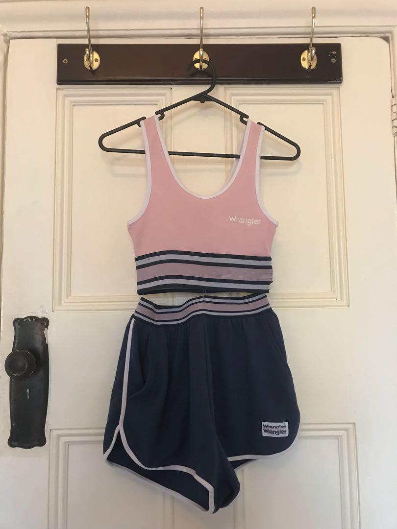 Wrangler Basketball Style Set Top And Bottom Women S Fashion