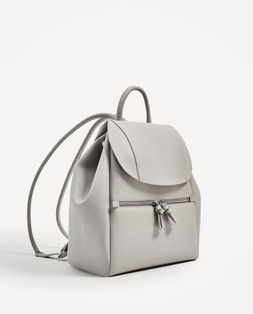 Zara Backpack with zip, Women's Fashion 
