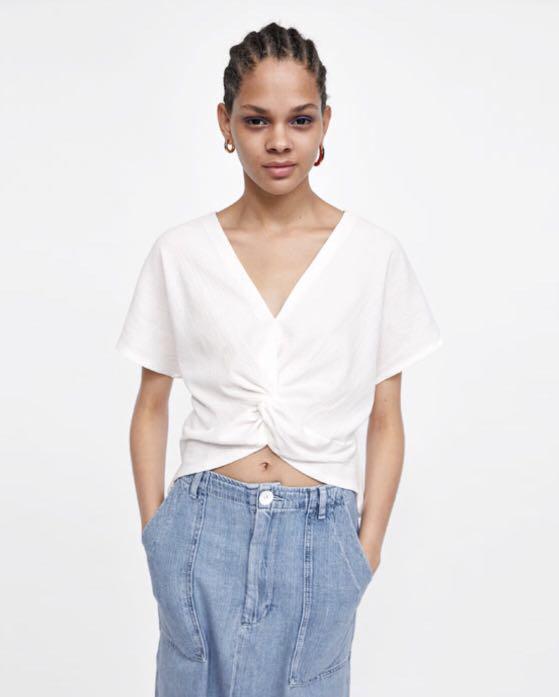 zara knotted top
