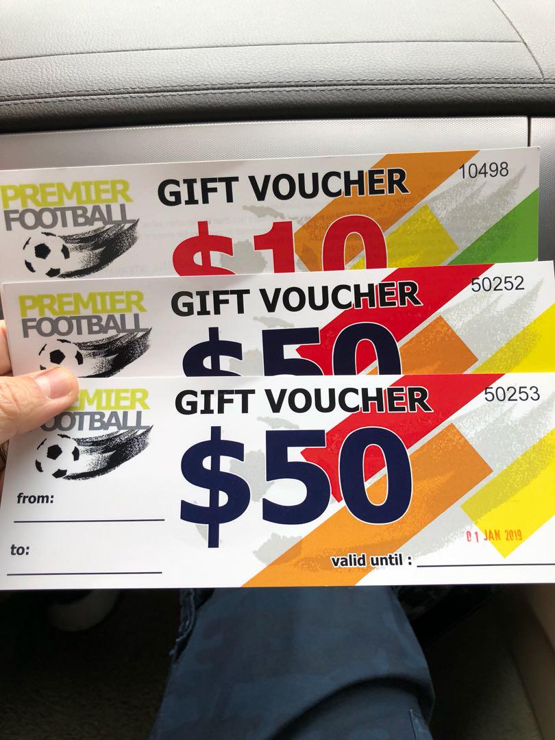 110 Premier Football voucher, Tickets & Vouchers, Vouchers on Carousell