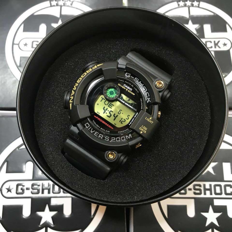35th Anniversary Gold Black Frogman GF 8235D 1BDR Watch full set