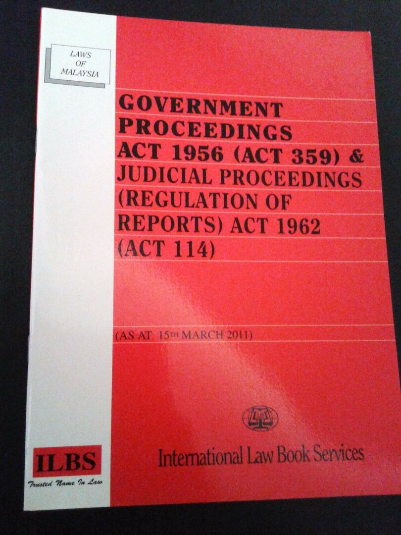 Government Proceedings Act 1956 As At 2011 Books Stationery Books On Carousell
