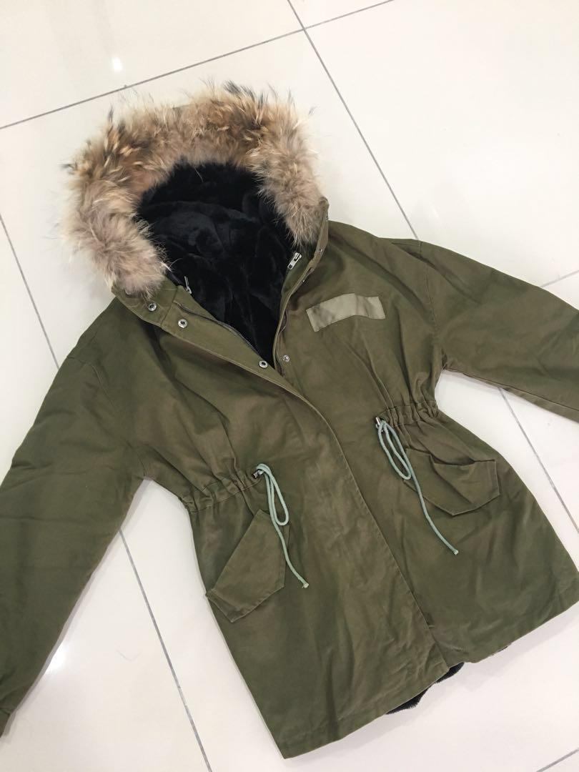 Army Green Winter Jacket, Women's Fashion, Coats, Jackets and Outerwear