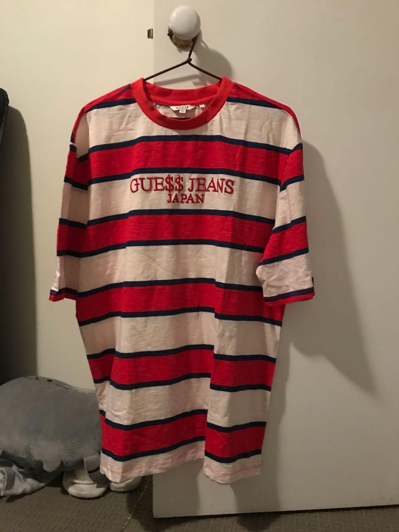 Asap Guess Striped T Shirt Japan Exclusive Men S Fashion Clothes