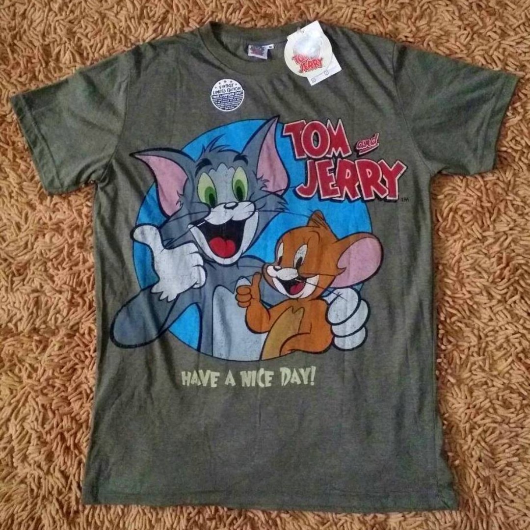 Bn Auth Tom Jerry Mens Collectibles Vintage Shirt M 2 Men S