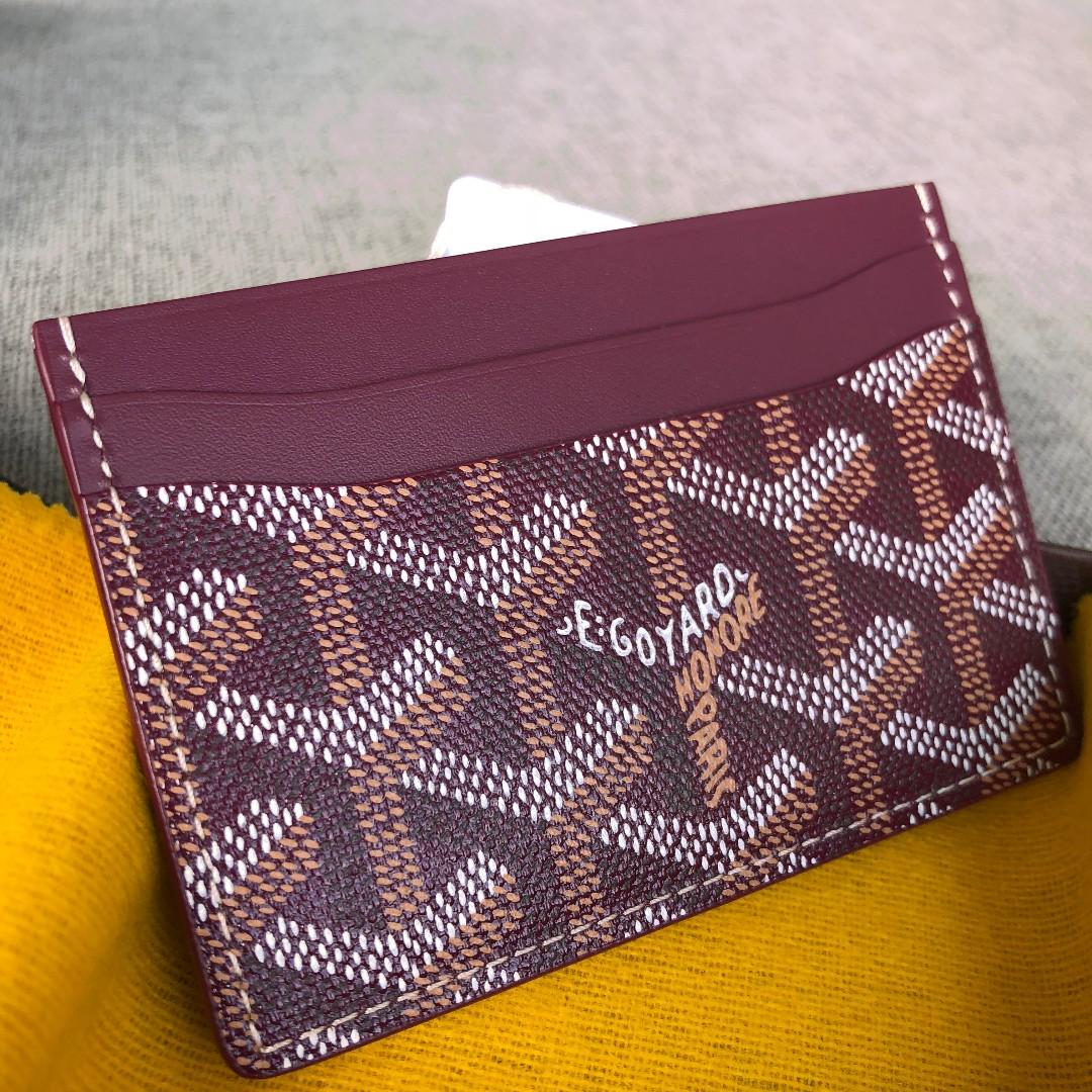 New Goyard Burgundy Card Holder