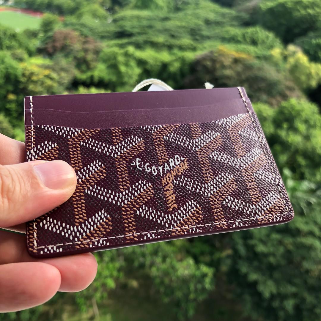 New Goyard Burgundy Card Holder