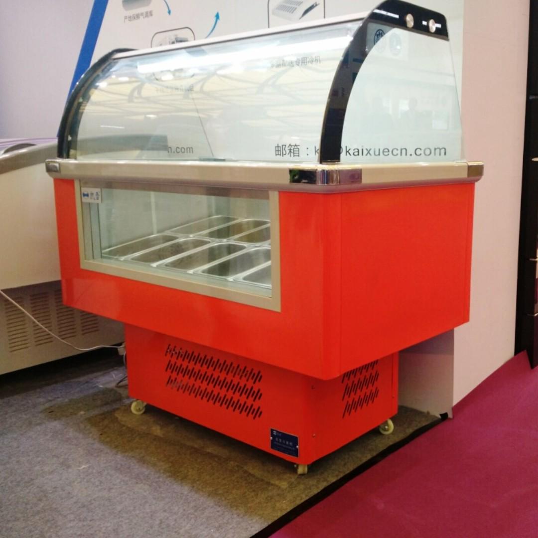 Gelato Showcase Front Display (Category: Other Kitchen Appliances) located in Manila. Submitted by qualityfoodserviceequipment (Listing ID 177812127, Image 1). Description: Gelato Showcase Front Display Key Features: 1.Famous brand compressor, 5 sides evaporator coil, strong freezing; 2.Big curve front glass, front windows, superior display effect; 3.High freezing efficiency, low energy consumption, long life; 4.Complete closed design, ensure the