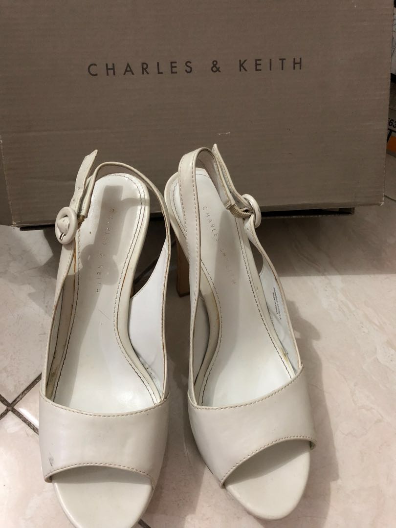 High Heels Sepatu Pesta Warna Putih Fesyen Wanita Sepatu Di Carousell