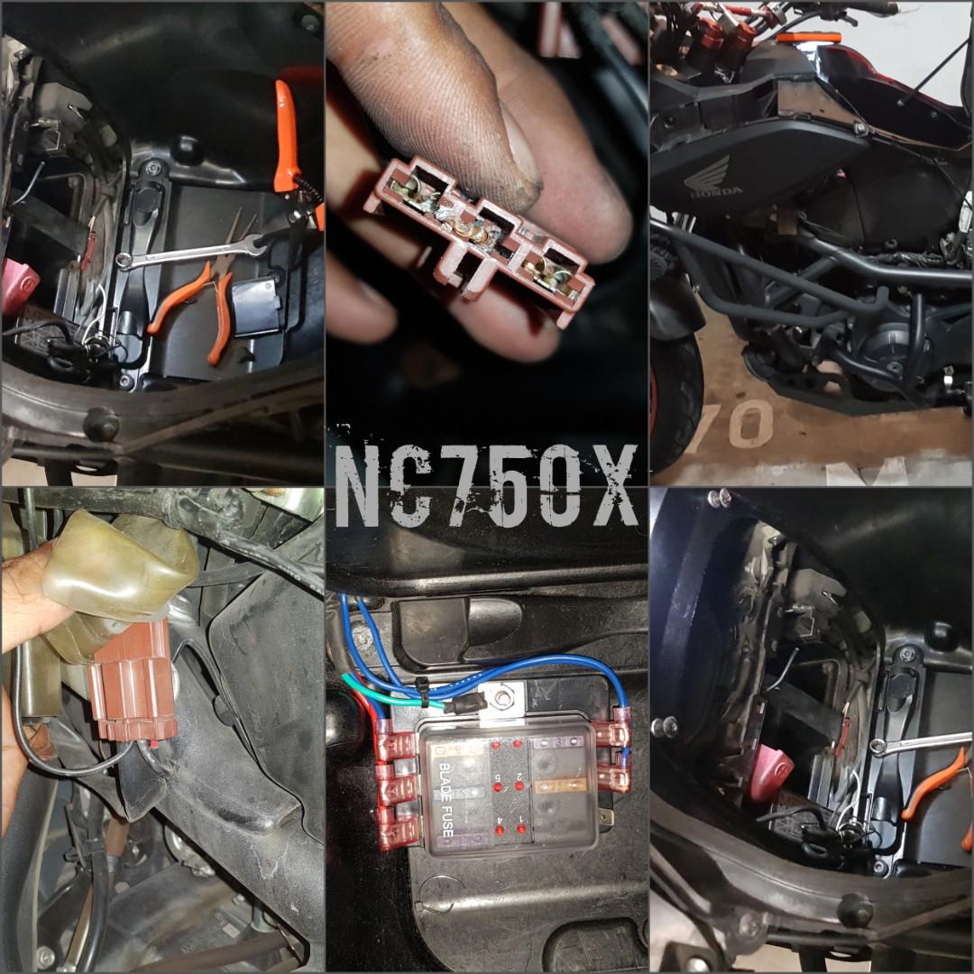 Honda nc750x accessories installation/rewiring, Motorcycles, Motorcycle