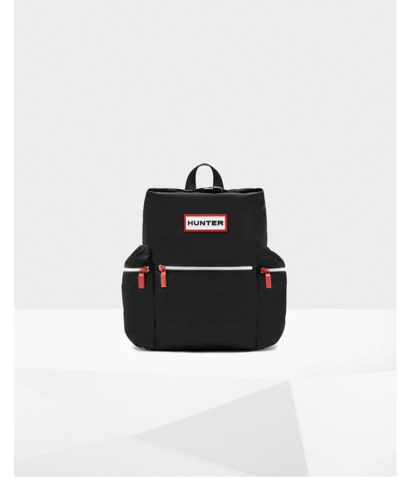 black nylon mini backpack
