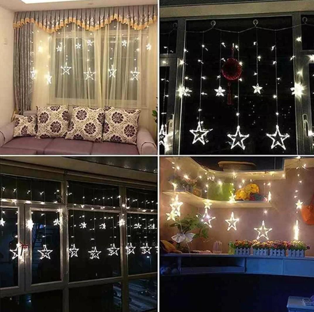 In Stock Bn Curtain Backdrop Hanging String Led Big Star Fairy