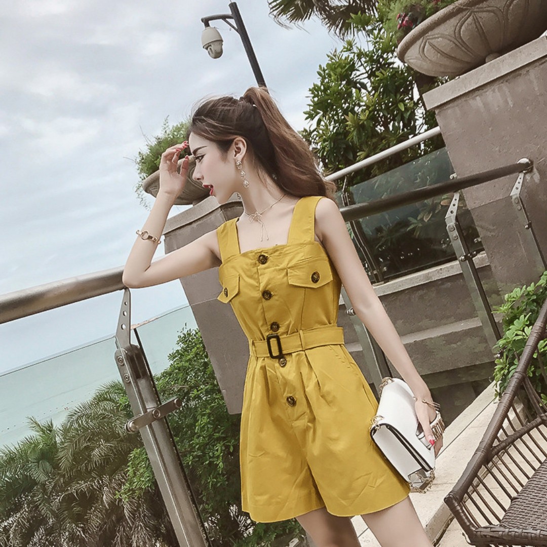 Korean romper dress discount