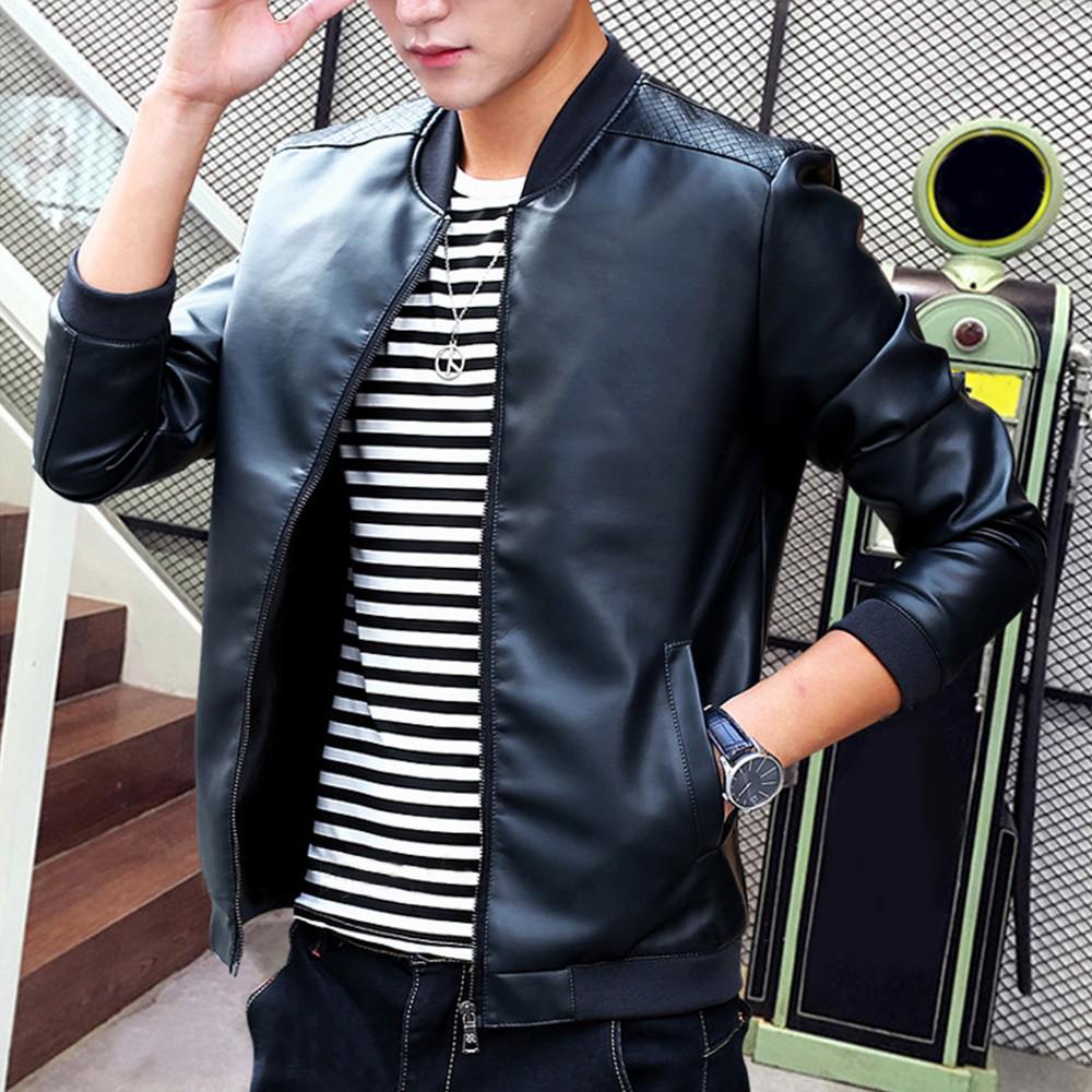 Tight leather jacket mens hot sale