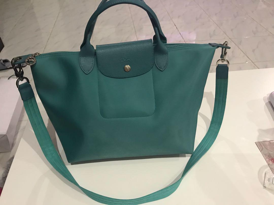 Longchamp teal clearance bag